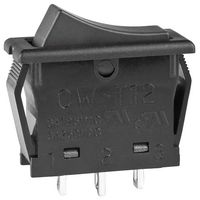 NKK SWITCHES CWT12AAS1 船型开关, SPDT, 6A, 125VAC, 黑色