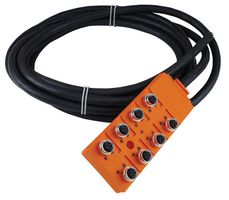 LUMBERG AUTOMATION ASBV 8/LED 5-242/5M. DISTRIBUTION BOX, 8PORT, M12, 5M
