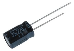 RUBYCON 35PX220MEFC8X11.5 铝电解电容, 220UF, 35V, 20%, 径向引线