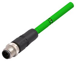 TE CONNECTIVITY TAD14145101-005 传感器电缆组件, 90° M12 插头