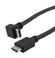 L-COM HD21ZRAD-MM-BLK-3M HDMI 2.1 CABLE, M/RA-DOWN-M, LSZH, BLK,