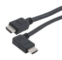 L-COM HD21ZRAL-MM-BLK-05M HDMI 2.1 CABLE, M/RA-LEFT-M, LSZH, BLK, 0.5M 52AK0506