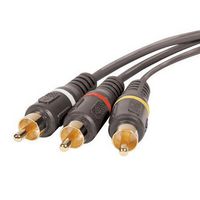 STELLAR LABS 24-12088 电缆, 音频视频 RCA 连接器, 公, 12英尺
