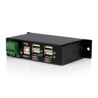STARTECH ST4200USBM.. 集线器, 工业4 端口可安装USB集线器