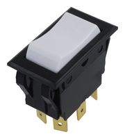 CARLING TECHNOLOGIES TIGM5M-6S-WH-NBL 船型开关, DPDT, 15A, 250V, 白色