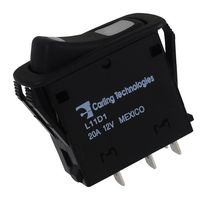 CARLING TECHNOLOGIES L11D1EHN1-A7900-000 SWITCH, ROCKER, SPST, 20A, BLACK