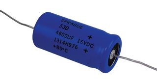 VISHAY 53D462G016GJ6 铝电解电容, 4600uF, 16V, 10%, 轴向引线