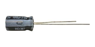 NICHICON UHE1E101MED1TD 铝电解电容, 100uF, 25V, 径向引线