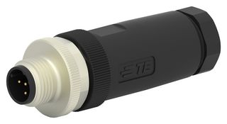 TE CONNECTIVITY T4111502051-000 传感器连接器, M12, 公, 5路, 电缆