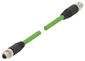 TE CONNECTIVITY TAX38721112-005 SENSOR CORD, 8P M12 PLUG-M12 PLUG, 5M