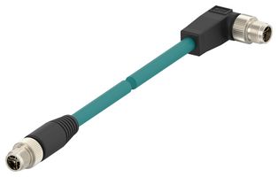 TE CONNECTIVITY TAX3882A202-005 SENSOR CORD, 8P M12 PLUG-R/A M12 PLUG/5M