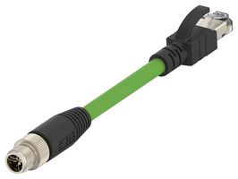 TE CONNECTIVITY TCX38721112-005 SENSOR CORD, 8P M12 PLUG-RJ45 PLUG, 5M
