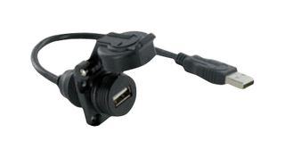 AMPHENOL SOCAPEX USBAPSCC7205A. USB CABLE, 2.0, TYP A PLUG-A RCPT, 19.7"