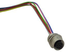 AMP - TE CONNECTIVITY 5-2271137-2 300027001,传感器连接器, M12, 母, 8路, 面板