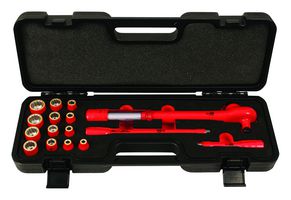 WIHA 30192 INSULATED 3/8" DR. TORQUE MM SOCKET SET / CLAMSHELL 55AC5547