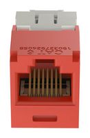 PANDUIT CJ688TGRD-24 RJ45 CONN, JACK, 8P8C, 1PORT, RED