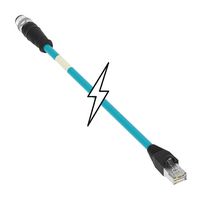 MOLEX 130048-0248 SENSOR CORD, 4P M12 PLUG-RJ45 PLUG/16.4