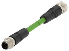 TE CONNECTIVITY TAD14545101-007. 传感器线缆, 4P M12 公-母, 10M
