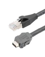 L-COM TRGIX603EC-BLK-20CM 以太网 线缆, IX A 公-RJ45 公, 7.9英寸 LA