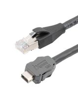 L-COM TRGIX603EC-BLK-30CM 以太网 线缆, IX A 公-RJ45 公, 11.8英寸 L