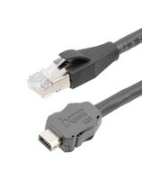 L-COM TRGIX603EC-BLK-50CM 以太网 线缆, IX A 公-RJ45 公, 19.7英寸 L