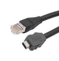 L-COM TRGIX603LZ-BLK-50CM 以太网 线缆, IX A公-RJ45公, 19.7英寸