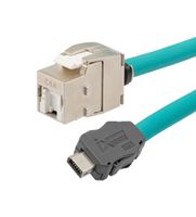 L-COM TRGIX606IN-TEL-20CM 以太网 线缆, IX B 插头-RJ45 插座, 7.9英寸