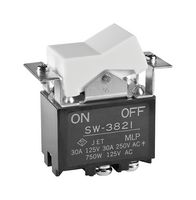 NKK SWITCHES SW3821 船型 开关, DPST, 30A, 250V, 白色