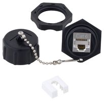 L-COM WPBHC6110 SEALED ETHERNET, RJ45, JACK, CAT6, PANEL