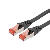 L-COM TRD626ASUF-BLK-05F 以太网 线缆, 线缆, CAT6A, RJ45公-连接器, 公, 0.5