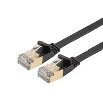 L-COM TRD632ASFLAT-BLK-15F 以太网 线缆, 线缆, CAT6A, RJ45公-连接器, 公, 15