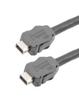 L-COM TRGIX601EC-BLK-20CM ENET CORD, CAT6A, IX A PLUG-PLUG, 7.9"