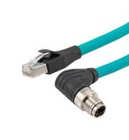 L-COM TRG613-T6T-10M CABLE ASSY, M12 R/A PLUG-RJ45 PLUG/32.8