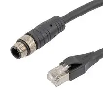 L-COM TRG864-P6B-05M 传感器 线缆, M12 公-RJ45 公, 1.6英尺