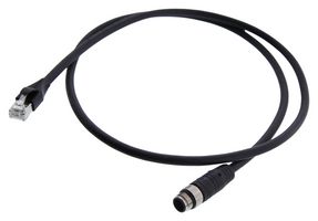 L-COM TRG864-P6B-1M 传感器 线缆, M12 公-RJ45 公, 3.3英尺