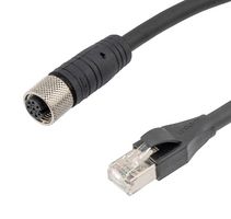 L-COM TRG865-P6B-3M SENSOR CORD, M12 RCPT-RJ45 PLUG, 9.8FT