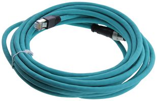 L-COM TRG865-P6B-5M 传感器 线缆, M12 母-RJ45 公, 16.4英尺