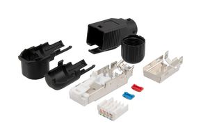 L-COM TSPFTC6ASRA-POE 连接器, 以太网 CAT6A 直角型 RJ45 公, 以太网供电, 8P8C
