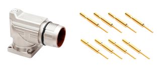 AMPHENOL SINE/TUCHEL MB7RJN0802-KIT 传感器连接器, M23, 母, 4SIG+4PWR, 面板