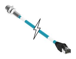MOLEX 120108-0676 传感器 线缆, 4P M12 母-RJ45 公, 6.6
