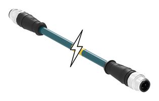 MOLEX 120108-8421 传感器 线缆, 4P M12 公-公, 6.6