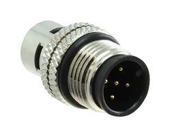 NORCOMP 858-005-10TRSS4 传感器连接器, M12, 5路, 公, 电缆