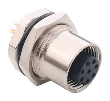 NORCOMP 859-008-20SR004 传感器连接器, M12, 8路, 母, 面板