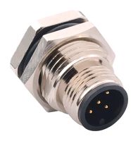 NORCOMP 860-005-11SR004 传感器连接器, M12, 5路, 公, 面板