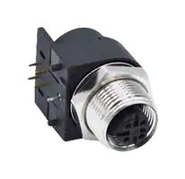 NORCOMP 861-D04-21SR004 传感器连接器, M12, 4路, 直角 母, 面板