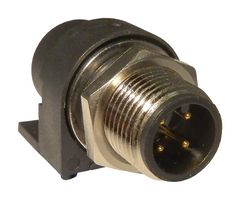 NORCOMP 861-004-11SR004 传感器连接器, M12, 4路, 直角 公, 面板