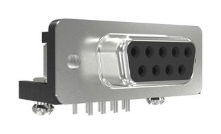 AMPHENOL COMMUNICATIONS SOLUTIONS NFD17E09SAFC1DA 连接器, D-SUB 连接器, 直角型插座, 9路, DE, 焊接
