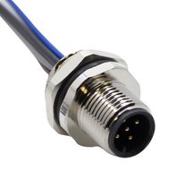 MUELLER ELECTRIC AI-T00207 CORDSET, PG9 PANEL-MT M12 MALE TO CUT-END, 5 C., 0.5M 62AK6841