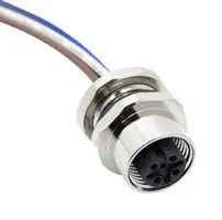 MUELLER ELECTRIC AI-T00208 CORDSET, 1/4-18 NPT PANEL MT M12 FM TO CUT-END, 5C, 2 M,PVC 62AK6842