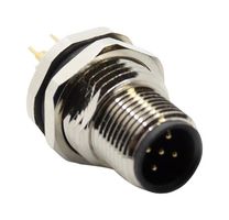 MUELLER ELECTRIC AI-T00209 SENSOR CONN, M12, MALE, 5POS, PANEL